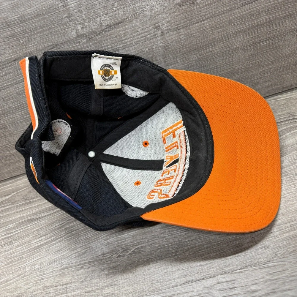 NHL Philadelphia Flyers Hat Mens OSFA Black Orange Center Ice Strapback Cap